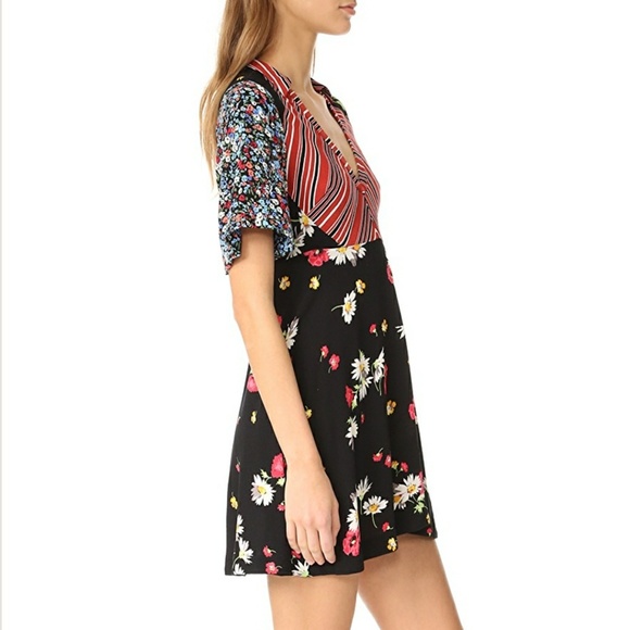 Free People | Mix It Up Printed Mini Dress - Picture 3 of 8